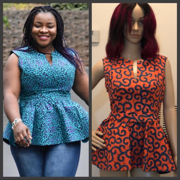 african peplum tops plus size